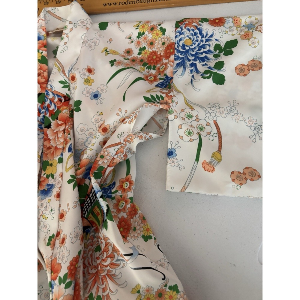 Vintage Kimono Floral Robe Japan Size 40 Mint Condition - Picture 9 of 12